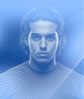 Baseball player biometric security scan visualization