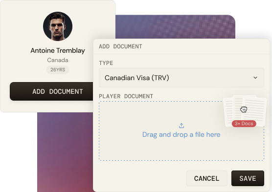 Document migration interface showing case history import